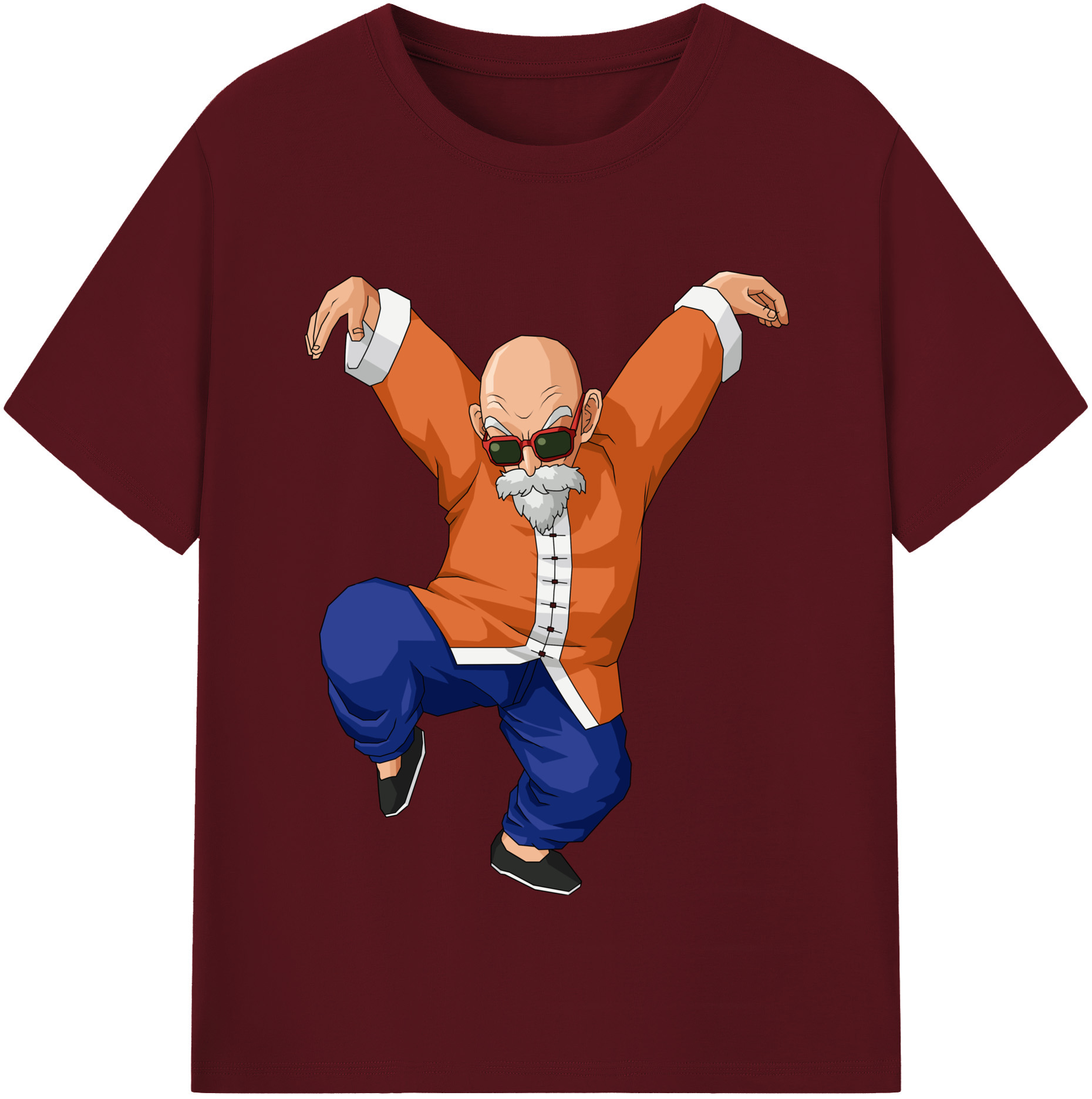 （画像用） ドラゴンボール 亀仙人（かめせんにん） DRAGON BALL Master Roshi Kame Sennin 綿100％半袖Tシャツ（フロントプリント）